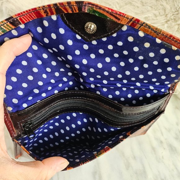 Ancient Egyptian Print Genuine Leather Wallet/Clutch - Picture 3 of 6